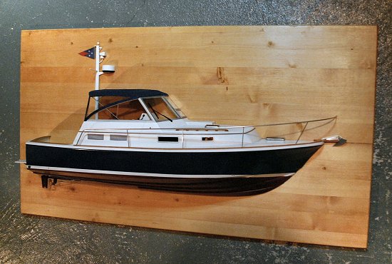 Custom BlueStar 29.9 half-model with soft top Image of BlueStar 29.9 half-model