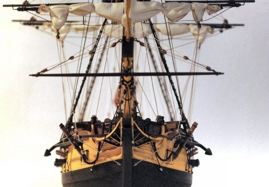 HMS Ontario - Head On Bow view of British 6th rate