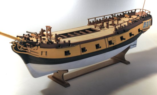 Deck details - HMS Ontario. image of model deck details