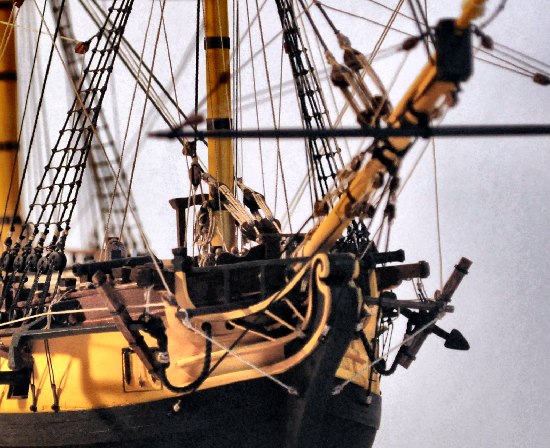 View of bow and bowsprit detail. view of bow and bowsprit