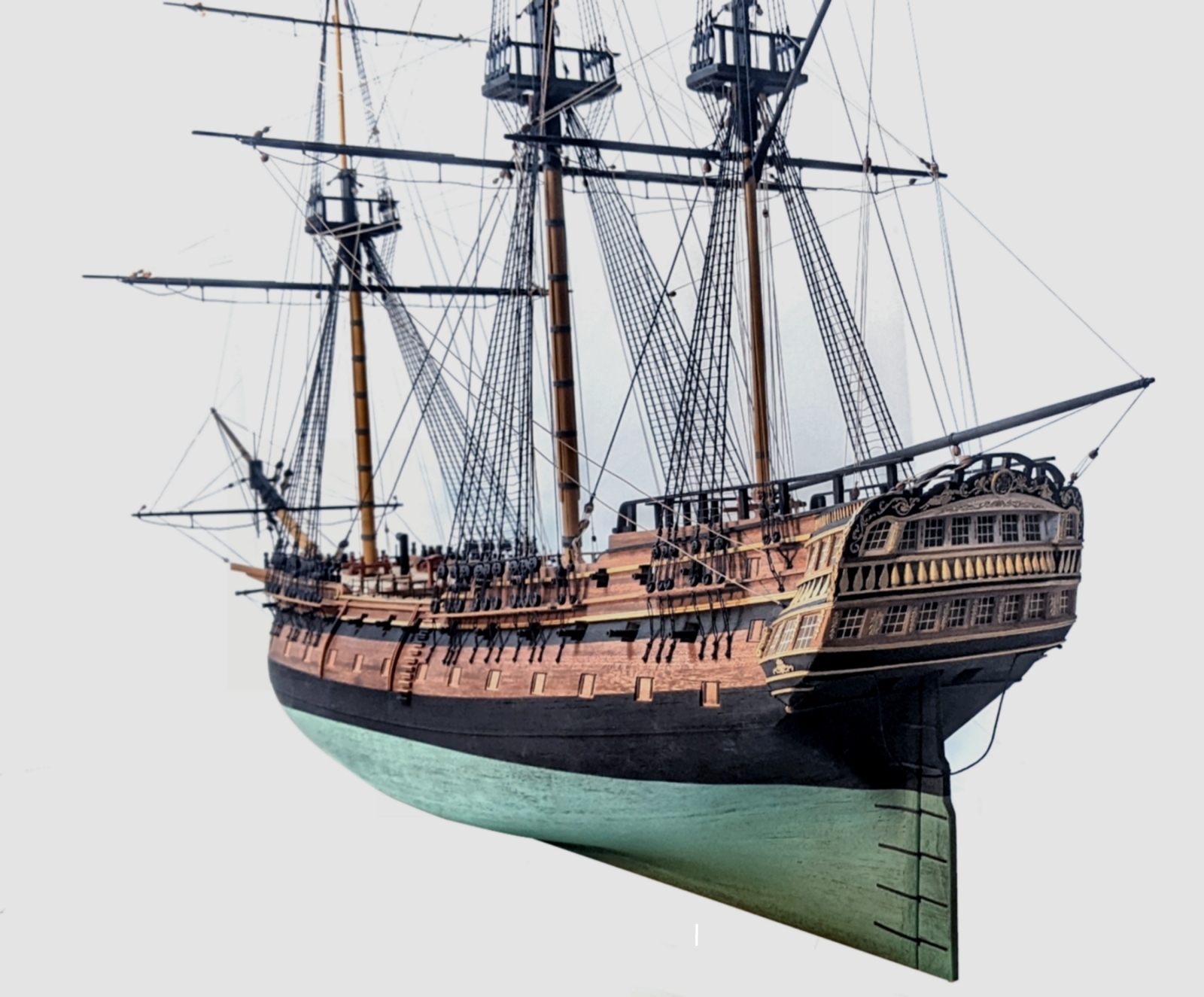 Stern detailing of Vanguard model