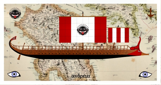 Design for a Greek trireme Image of model design