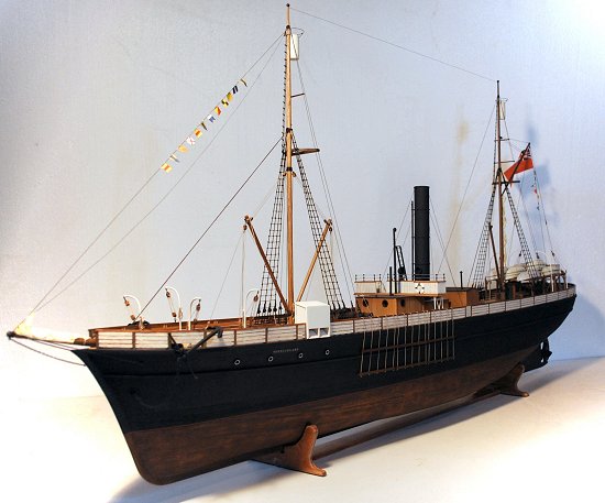 Port side view of completed S.S. Newfoundland model image of S.S. Newfoundland from port