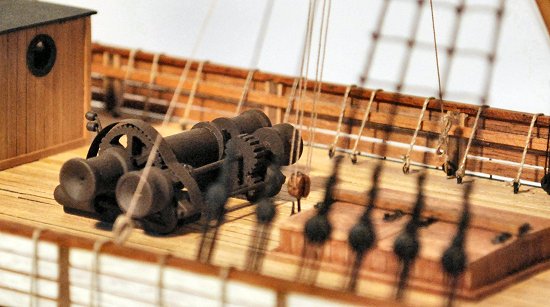 Steam winch on deck S.S. Newfoundland Image of steam winch