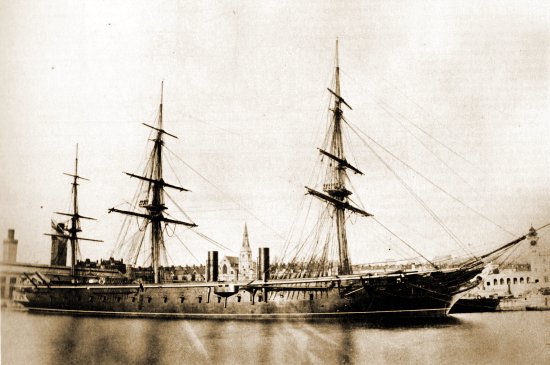 1860 Photograph of HMS Warrior Photo of ship