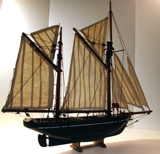 Stripped hull before restoration English Smack Hull